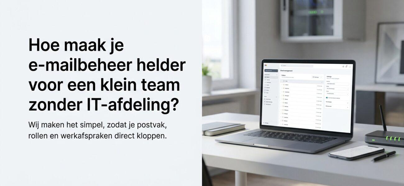 Home Web-Hosting Hoe maak je e-mailbeheer helder voor een klein team zonder IT-afdeling?