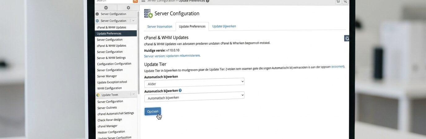 Stappen voor het bijwerken van cPanel