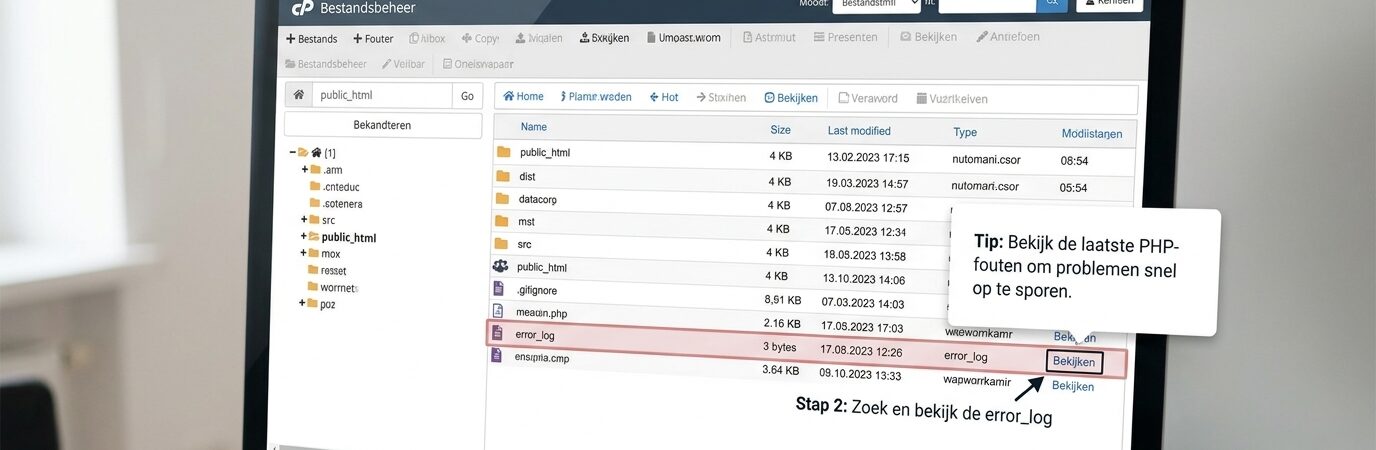 Wat is de error_log in cPanel?