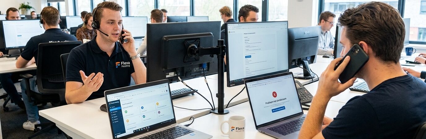 Loop jij vast met je webhosting en heb je direct hulp nodig? Telefonische support hosting van Flexa Hosting zorgt ervoor dat je altijd een specialist aan de lijn krijgt die problemen met je domeinnaam, e-mailinstellingen, [&hellip;]
