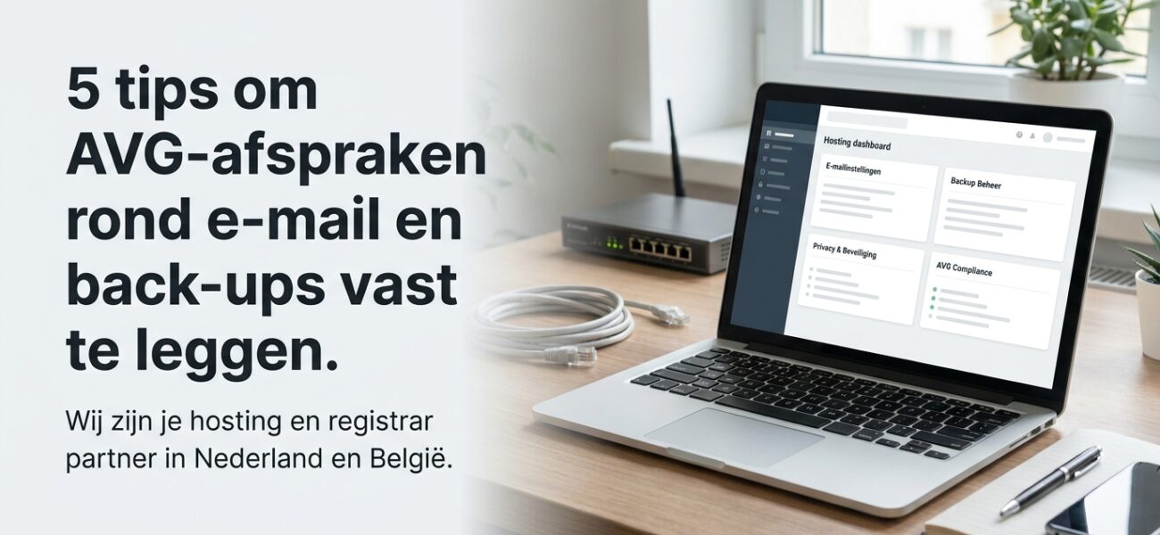 Web-Hosting 5 tips om AVG-afspraken rond e-mail en back-ups vast te leggen.
