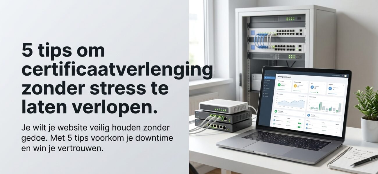 Web-Hosting 5 tips om certificaatverlenging zonder stress te laten verlopen.