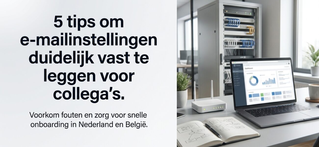 Wat zijn emailinstellingen en waarom vastleggen voor collega’s