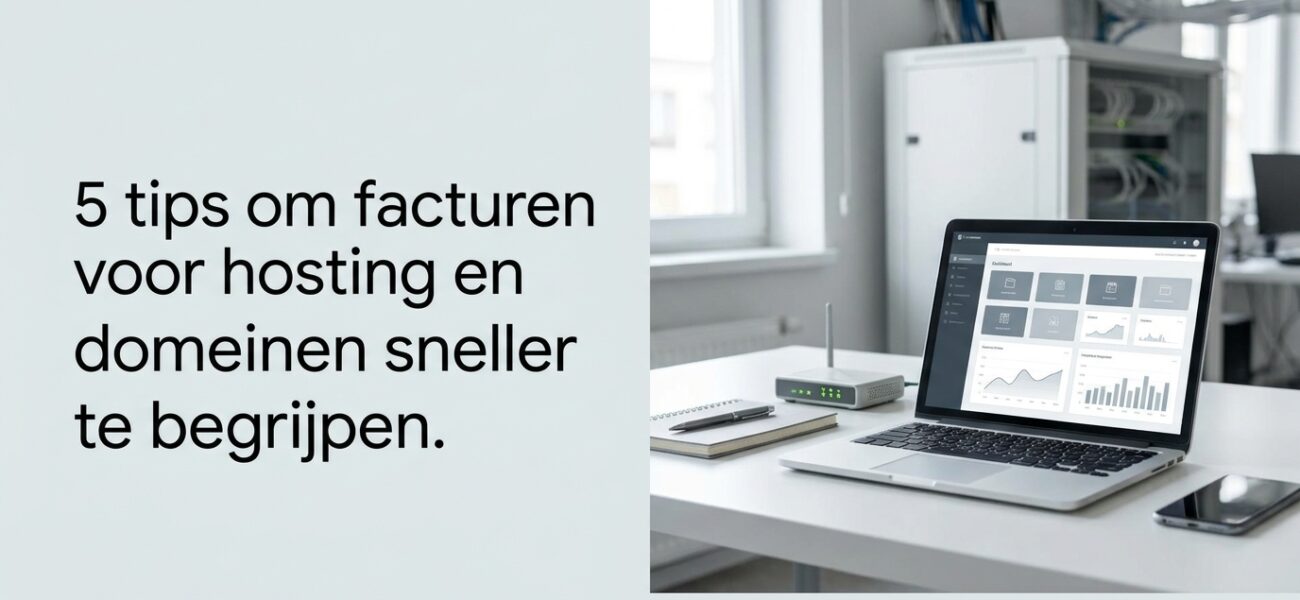 Web-Hosting 5 tips om facturen voor hosting en domeinen sneller te begrijpen.