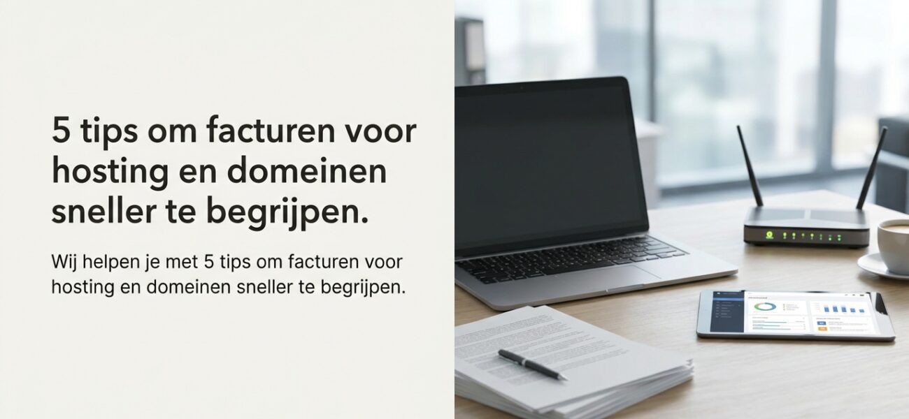 Wat houdt een hosting en domein factuur in