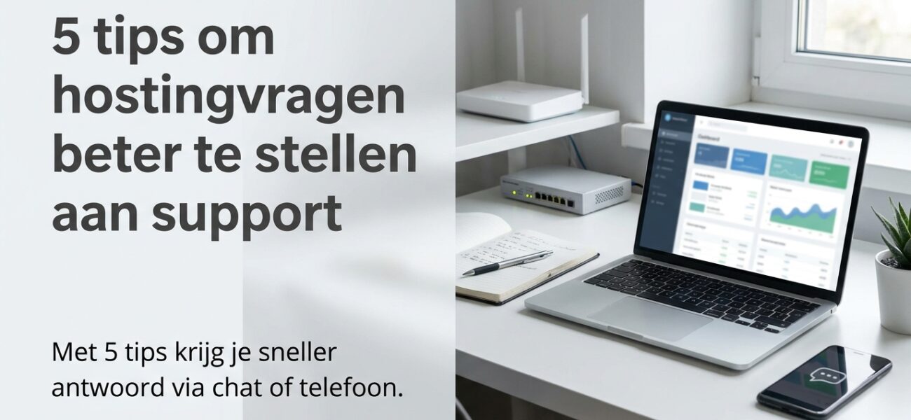 Web-Hosting 5 tips om hostingvragen beter te stellen aan support.