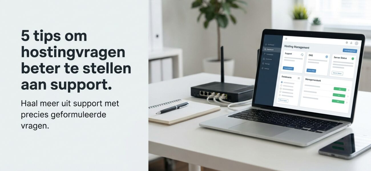 Wat bedoelen we met betere hostingvragen aan support