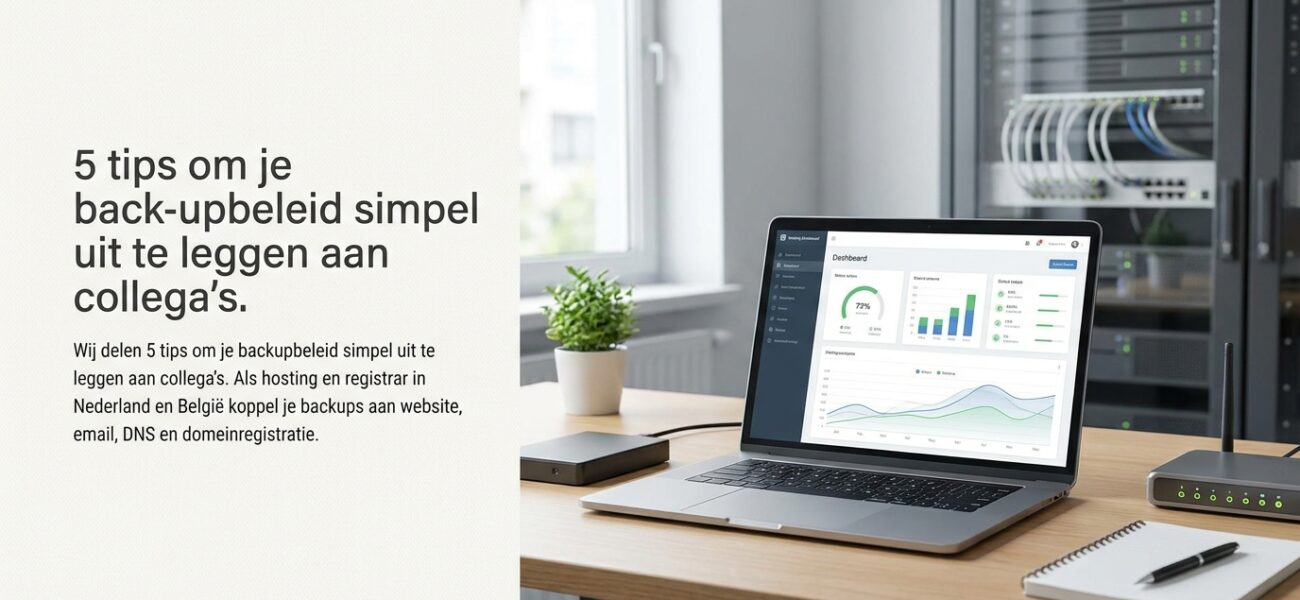 Web-Hosting 5 tips om je back-upbeleid simpel uit te leggen aan collega’s.