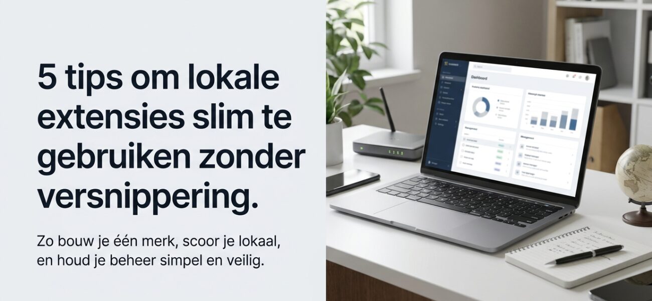 Web-Hosting 5 tips om lokale extensies slim te gebruiken zonder versnippering.