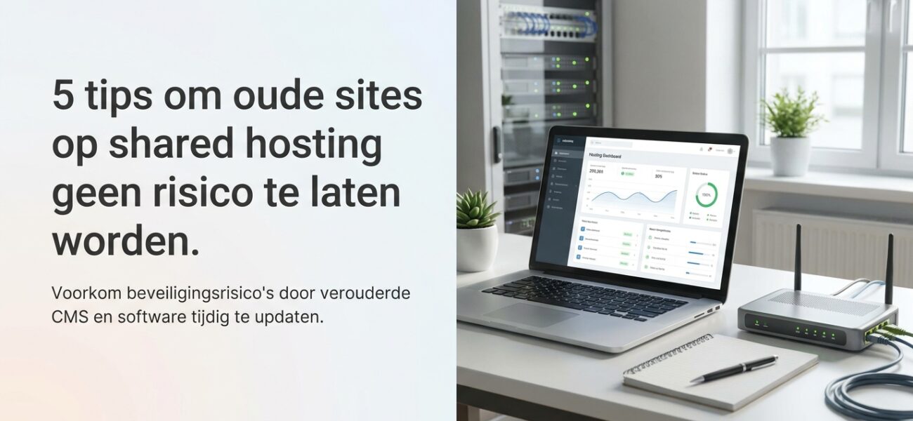 5 tips om oude sites op shared hosting geen risico te laten worden. Wat oude sites op shared hosting kwetsbaar maakt in Nederland en België