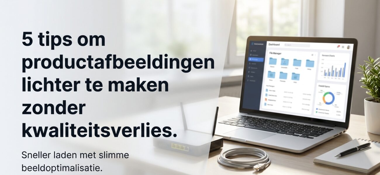 Web-Hosting 5 tips om productafbeeldingen lichter te maken zonder kwaliteitsverlies.