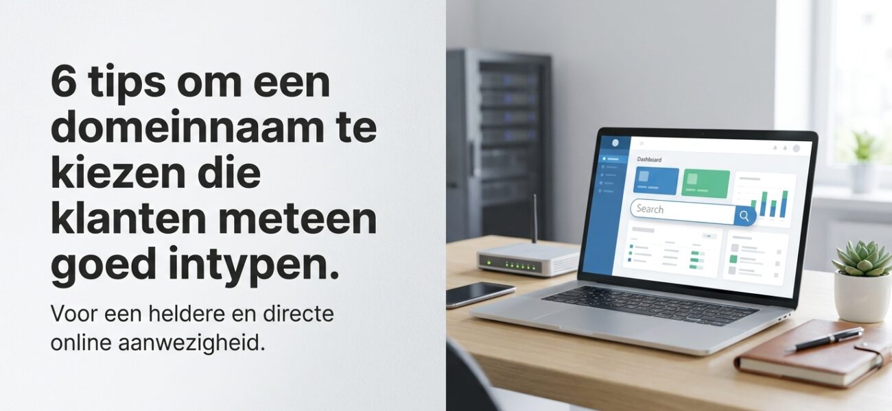 Web-Hosting 6 tips om een domeinnaam te kiezen die klanten meteen goed intypen.