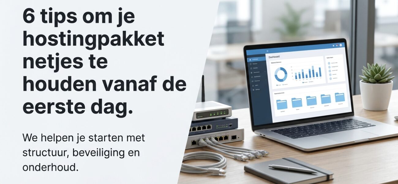 Wat betekent je hostingpakket netjes houden vanaf dag één