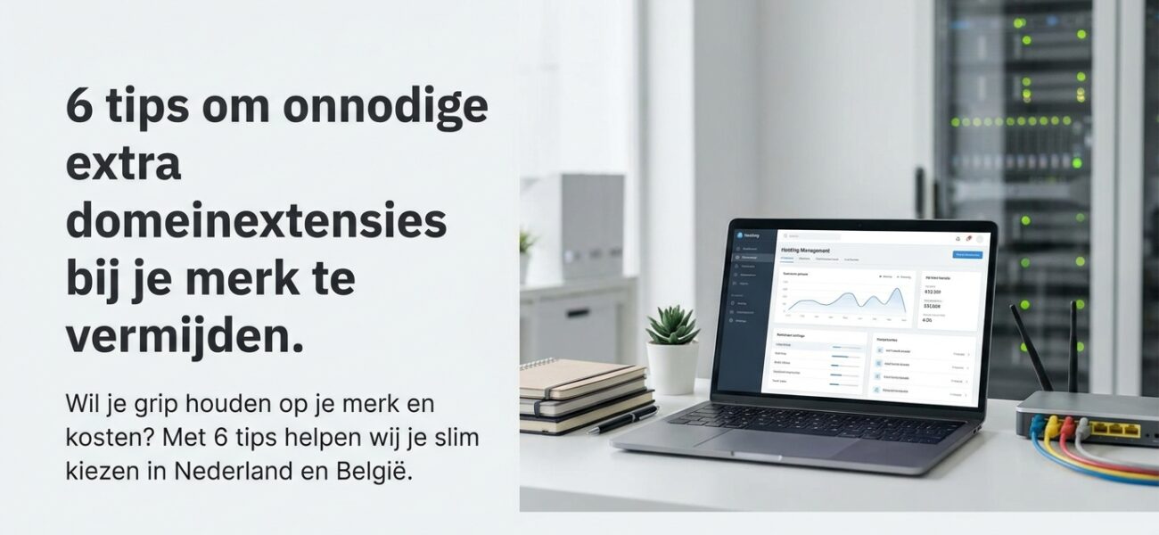 Web-Hosting 6 tips om onnodige extra domeinextensies bij je merk te vermijden.