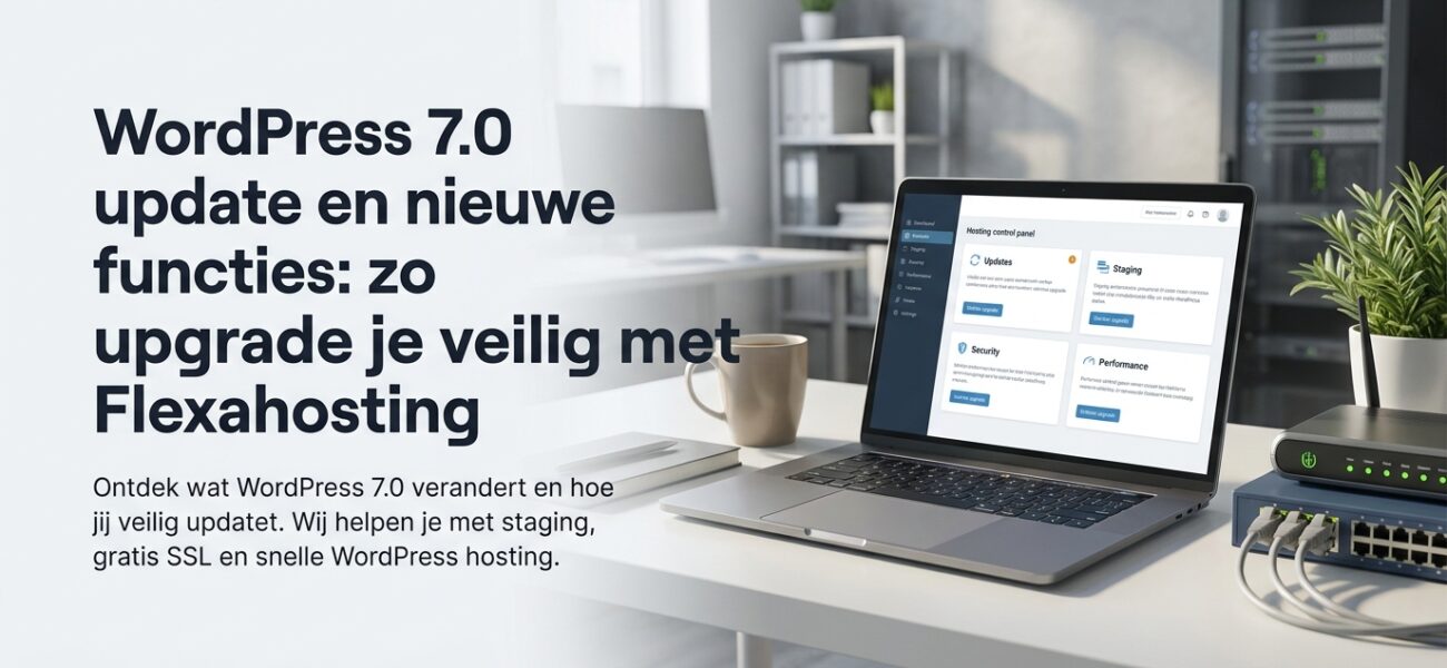 WordPress 7.0 update en nieuwe functies: zo upgrade je veilig met Flexahosting Wat is WordPress 7.0 en wat verandert er