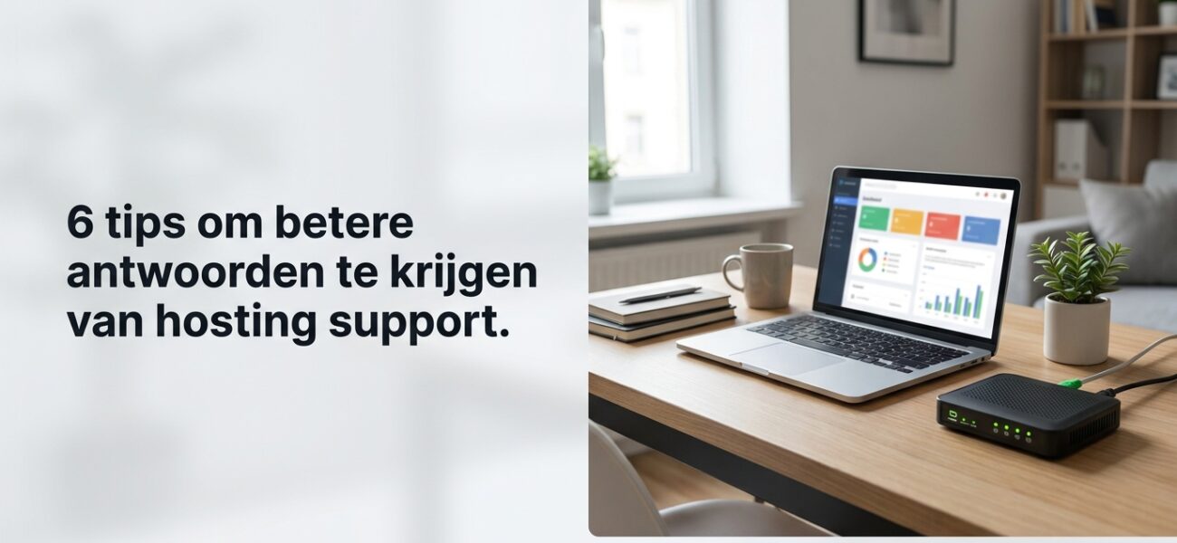 Wat zijn 6 tips om betere antwoorden te krijgen van hosting support