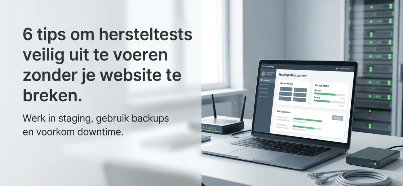 Home Web-Hosting 6 tips om hersteltests veilig uit te voeren zonder je website te breken.