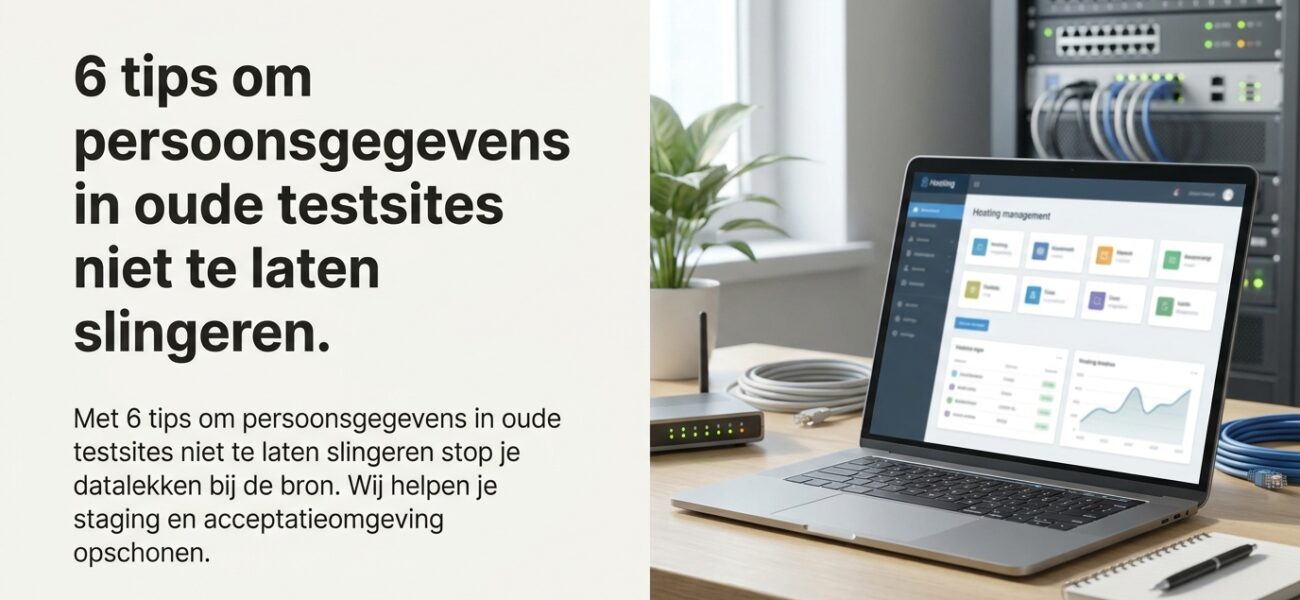 Web-Hosting 6 tips om persoonsgegevens in oude testsites niet te laten slingeren.