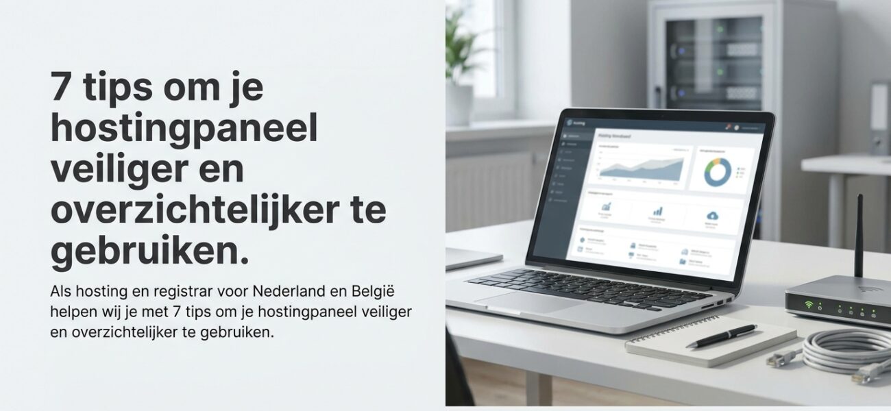 Web-Hosting 7 tips om je hostingpaneel veiliger en overzichtelijker te gebruiken.
