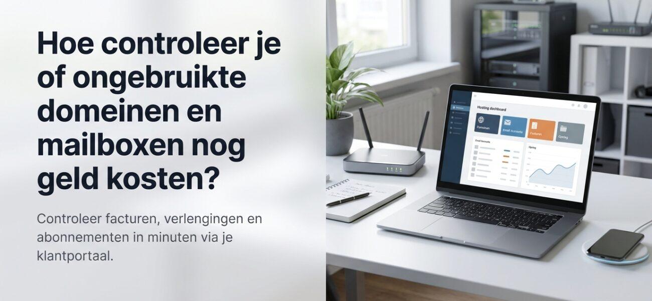 Web-Hosting Hoe controleer je of ongebruikte domeinen en mailboxen nog geld kosten?
