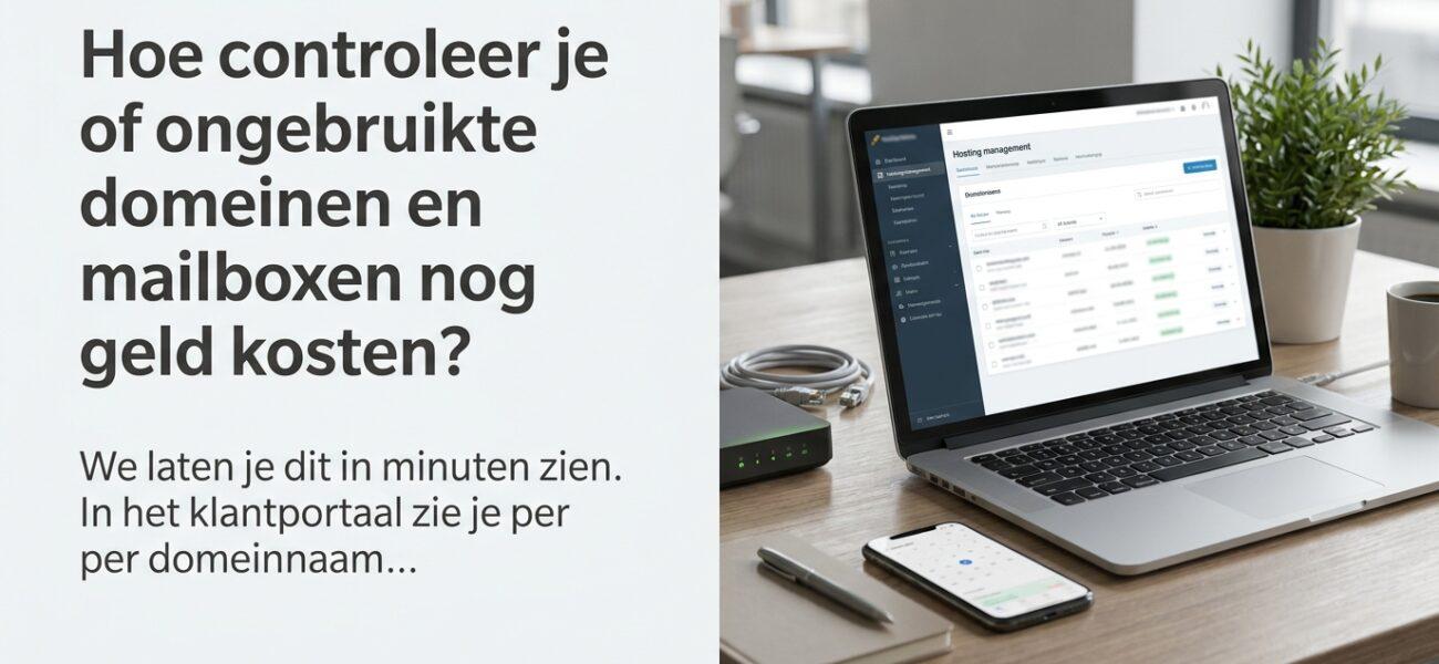 Wat betekent ongebruikte domeinen en mailboxen checken