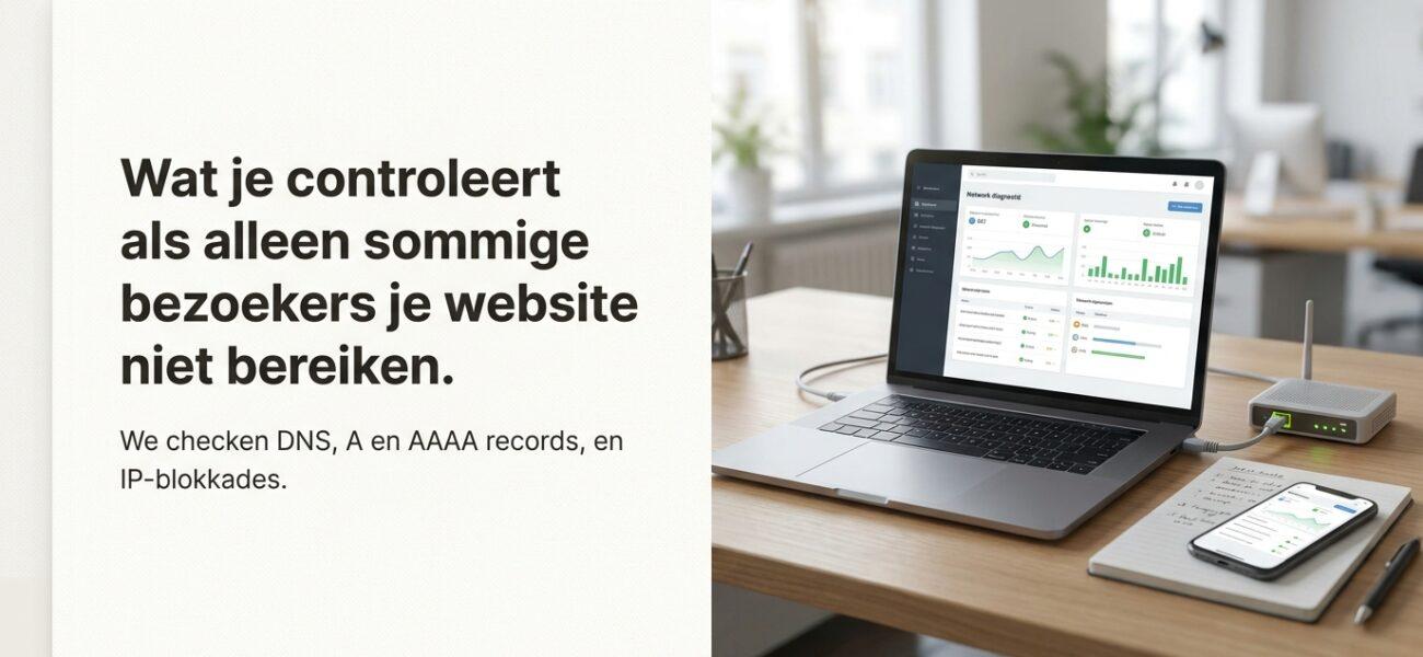 Web-Hosting Wat je controleert als alleen sommige bezoekers je website niet bereiken.