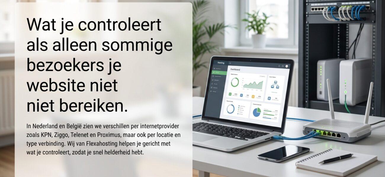 Wat je controleert als alleen sommige bezoekers je website niet bereiken