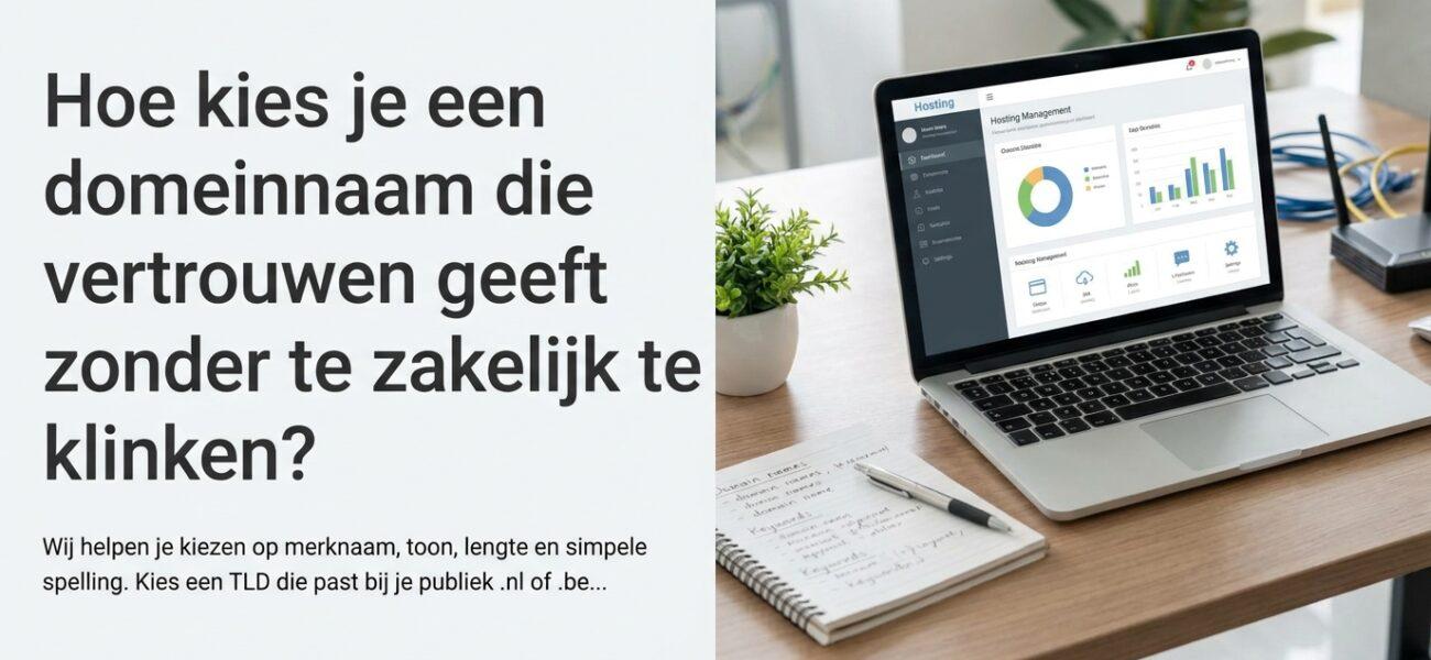 Web-Hosting Hoe kies je een domeinnaam die vertrouwen geeft zonder te zakelijk te klinken?