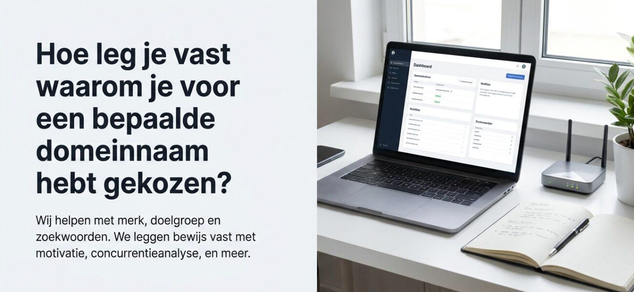 Web-Hosting Hoe leg je vast waarom je voor een bepaalde domeinnaam hebt gekozen?