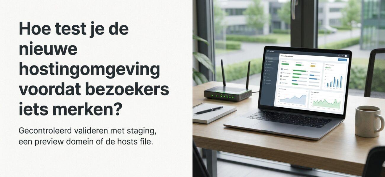 Wat betekent een nieuwe hostingomgeving testen zonder dat bezoekers iets merken