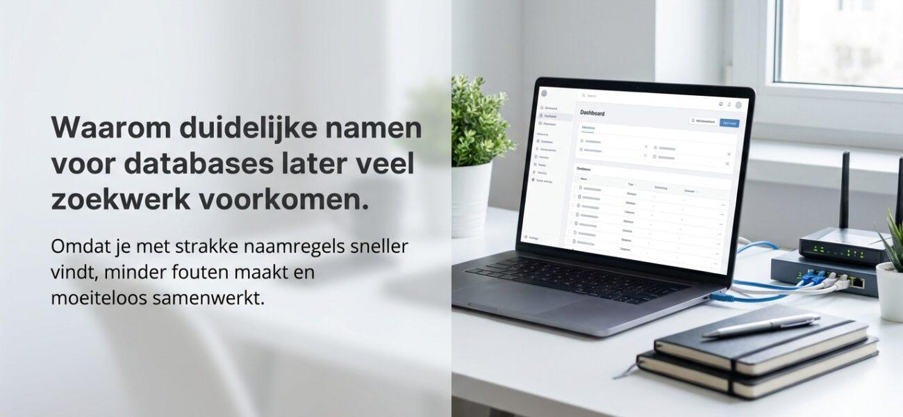 Web-Hosting Waarom duidelijke namen voor databases later veel zoekwerk voorkomen.