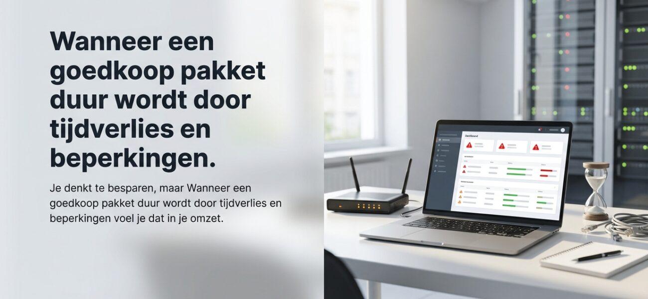 Web-Hosting Wanneer een goedkoop pakket duur wordt door tijdverlies en beperkingen.