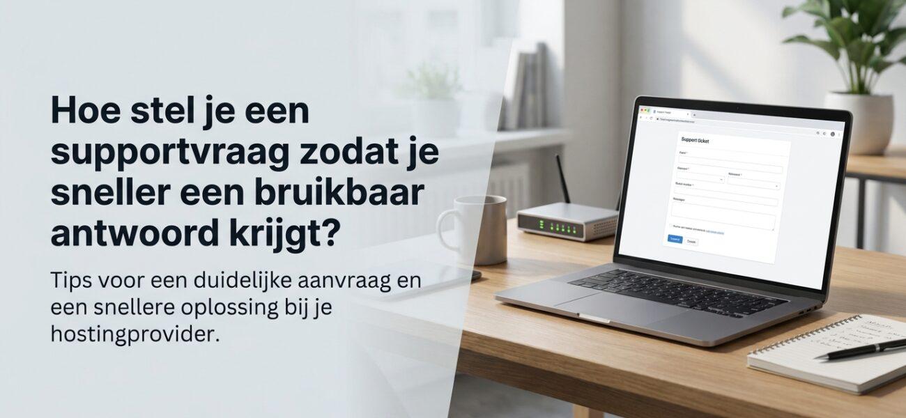 Web-Hosting Hoe stel je een supportvraag zodat je sneller een bruikbaar antwoord krijgt?