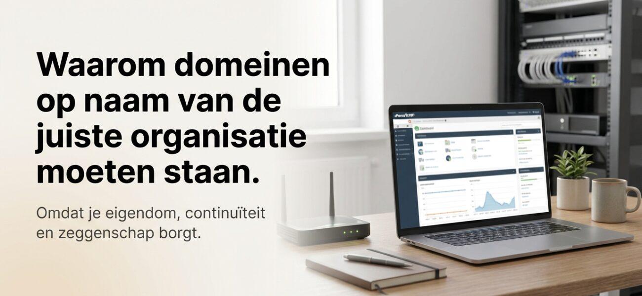 Web-Hosting Waarom domeinen op naam van de juiste organisatie moeten staan.