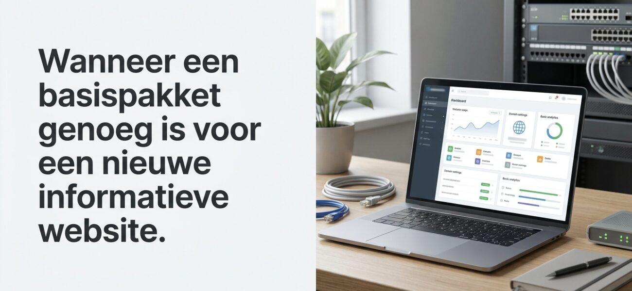 Web-Hosting Wanneer een basispakket genoeg is voor een nieuwe informatieve website.