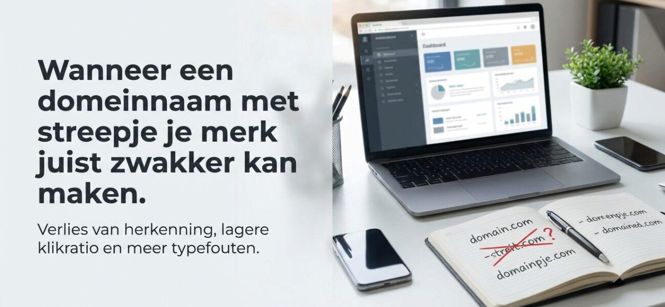 Web-Hosting Wanneer een domeinnaam met streepje je merk juist zwakker kan maken.