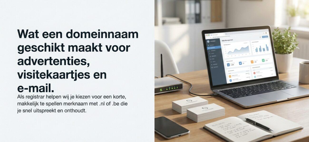 Web-Hosting Wat een domeinnaam geschikt maakt voor advertenties, visitekaartjes en e-mail.