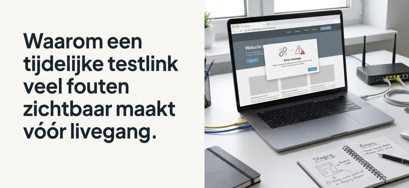 Waarom een tijdelijke testlink veel fouten zichtbaar maakt vóór livegang