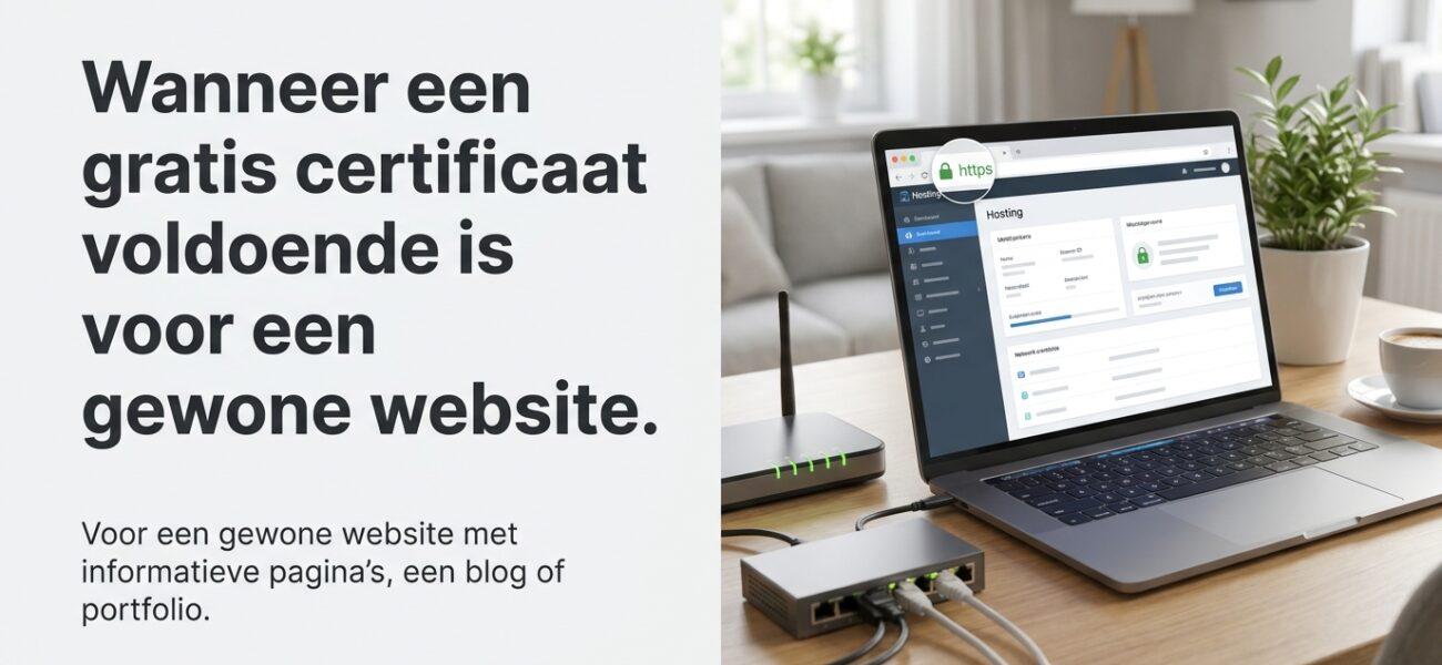 Wat is een gratis ssl certificaat en wanneer past het bij je website