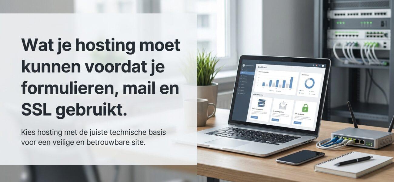 Wat je hosting moet kunnen voordat je formulieren, mail en SSL gebruikt