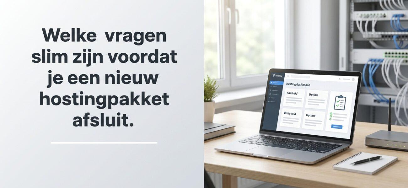 Web-Hosting Welke vragen slim zijn voordat je een nieuw hostingpakket afsluit.