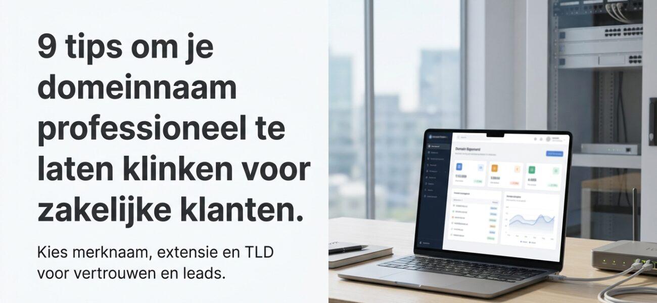 Web-Hosting 9 tips om je domeinnaam professioneel te laten klinken voor zakelijke klanten.