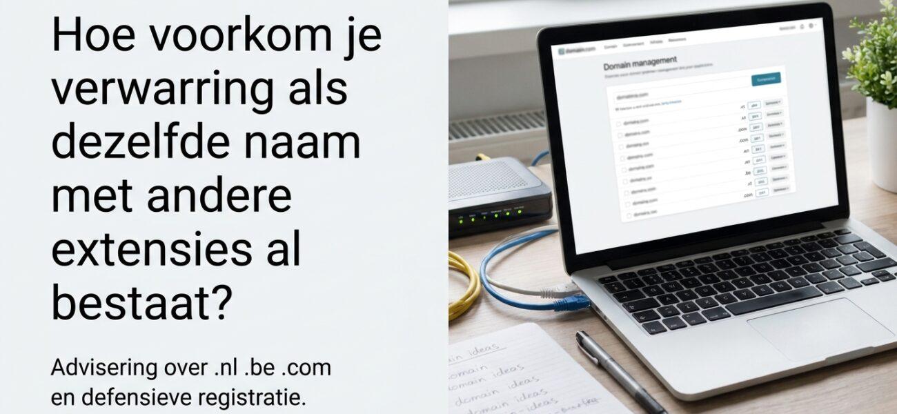 Web-Hosting Hoe voorkom je verwarring als dezelfde naam met andere extensies al bestaat?