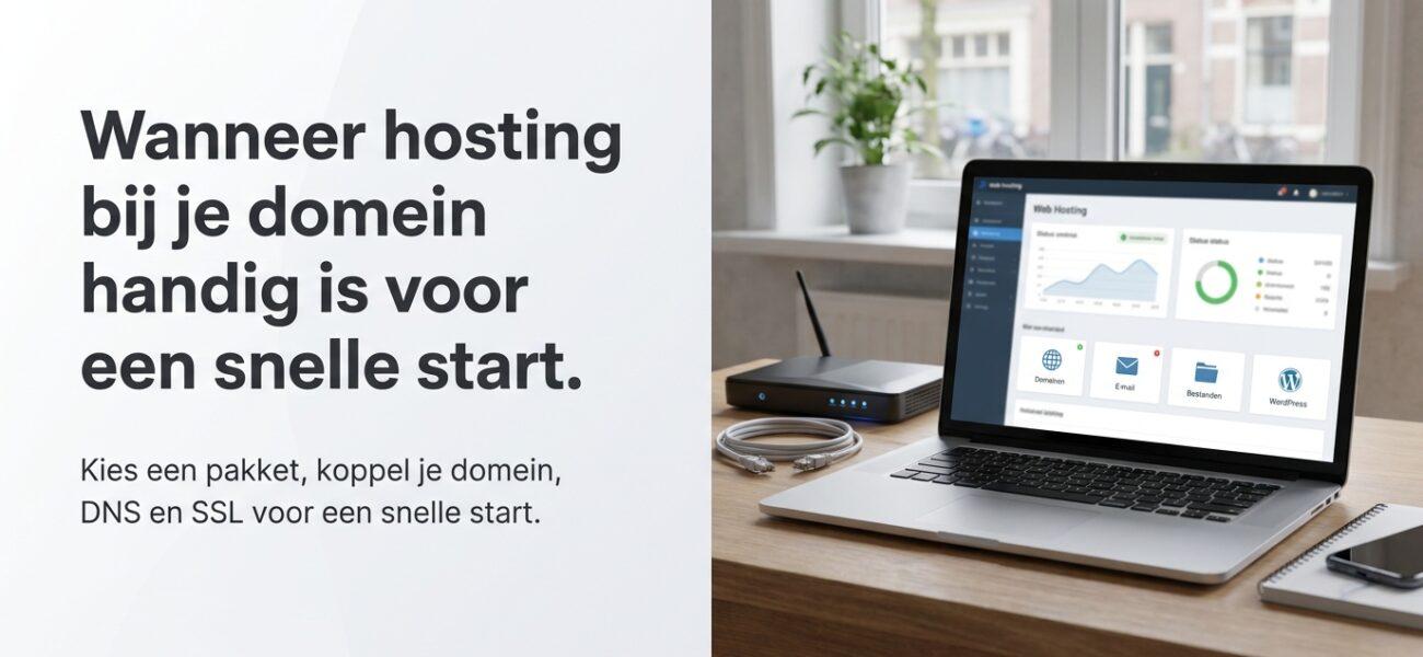 Web-Hosting Wanneer hosting bij je domein handig is voor een snelle start.